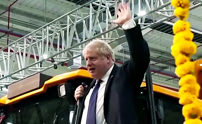 Watch: Boris Johnson Visits JCB Bulldozer Factory In Gujarat