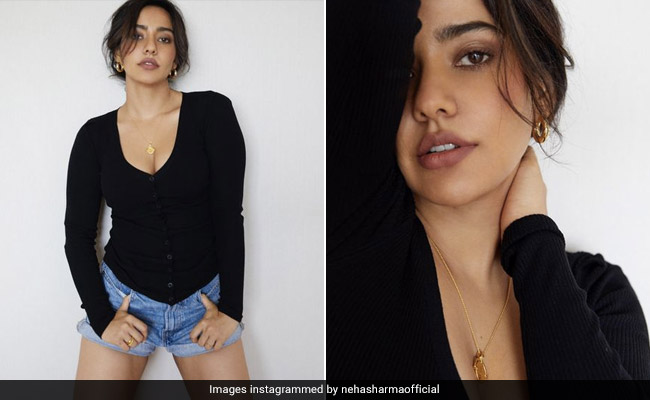 Neha Sharma's Black Top And Denim Shorts Are All She Needs To Keep It Casual This Summer