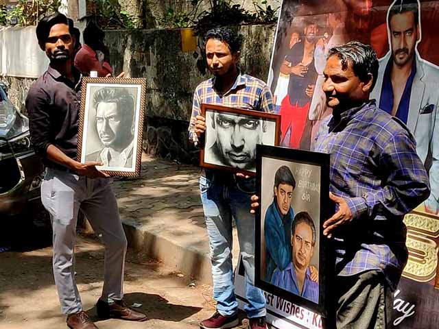 Fans Gather Outside Ajay Devgn's House For His Birthday