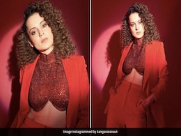Kangana Ranaut's Fiery Red Pantsuit Takes Her From Business To Party Within Seconds Kangana Ranaut's Fiery Red Pantsuit Takes Her From Business To Party Within Seconds