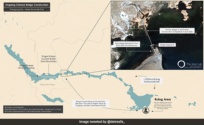 China Building New "Larger" Bridge Over Pangong Lake, Satellite Pic Shows