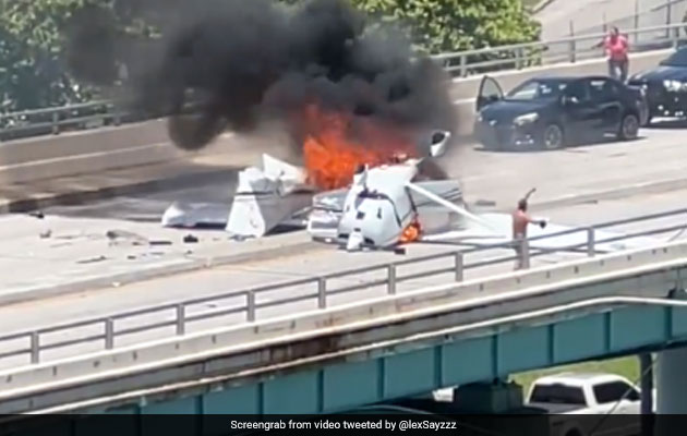 Viral Video: 1 Dead, 5 Injured As Plane Crash-Lands On Miami Bridge, Hits SUV