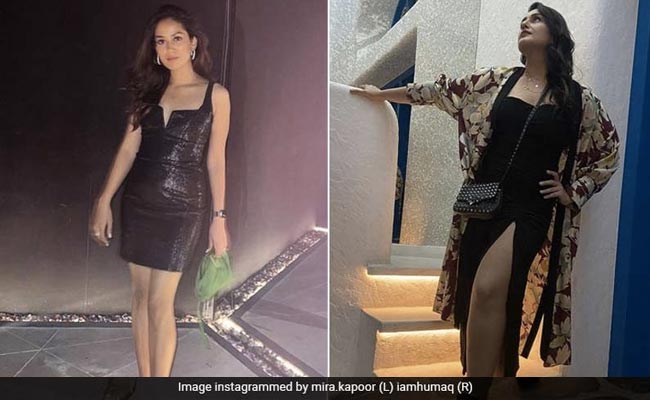 Mira Kapoor And Huma Qureshi Make Effortless Chic Their Fashion Code In Black Dresses