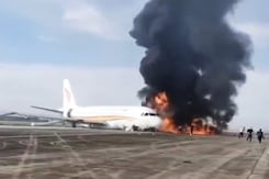 Passenger Plane Catches Fire During Takeoff In China Passenger Plane Catches Fire During Takeoff In China