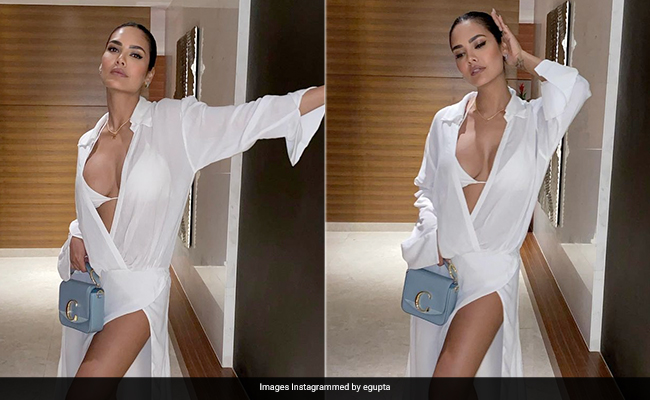 Esha Gupta's Chic White Maxi Dress Sends Us To The Nearest Beachside Alfresco