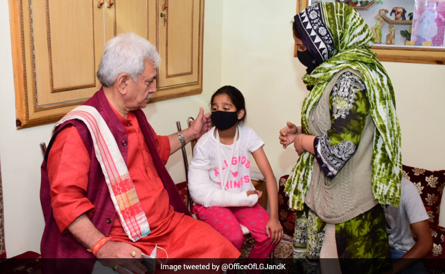 Jammu And Kashmir Lt Governor Visits Family Of TV Actor, Constable Killed In Terror Attack