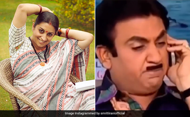 स्मृति ईरानी ने शेयर किया तारक मेहता का उल्टा चश्मा के जेठालाल का मज़ेदार मीम, लिखी ऐसी बात, रोक नहीं पाएंगे हंसी