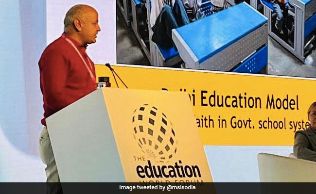 Manish Sisodia Presents Delhi Model At Education World Forum In London