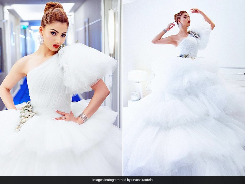 Urvashi Rautela Makes Her "Dream Debut" At Cannes Spectacular In A Statement White Gown