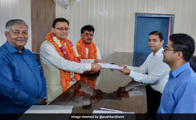 Pushkar Dhami Files Nomination From Champawat Seat For Uttarakhand Bypolls