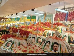 VD Savarkar's Image On Umbrella In Kerala Temple Festival Sparks Controversy VD Savarkar's Image On Umbrella In Kerala Temple Festival Sparks Controversy
