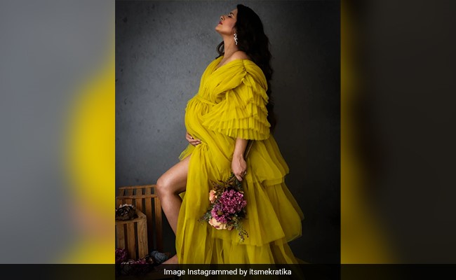 Pregnant Kratika Senger Shows Off Her Baby Bump In Ruffled Gown. See Photos From Maternity Shoot
