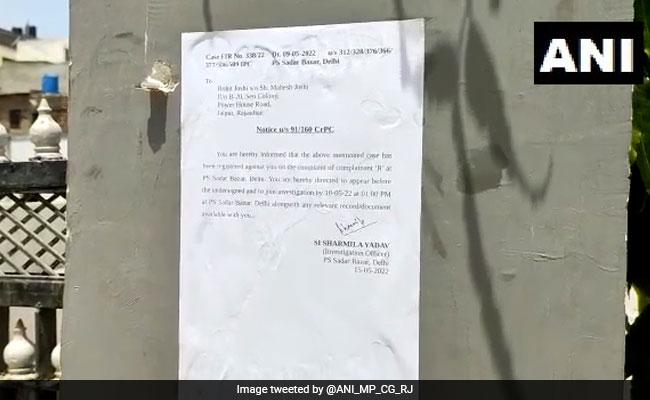 Rajasthan Minister's Son Not Found, Cops Leave Rape Case Notice On Door