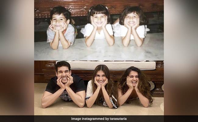 Tara Sutaria Recreates Childhood Pic With Sister Pia And Friend Mishal. Says, "Here's To Always Being Silly"