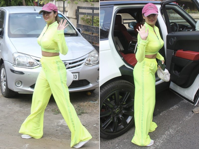 Taking This Season's Hottest Trend Seriously Is Malaika Arora In Neon Athleisure
