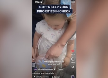 Viral: Adorable Toddler's Purse Full Of Puffs Will Make You Say 'Aww' Viral: Adorable Toddler's Purse Full Of Puffs Will Make You Say 'Aww'