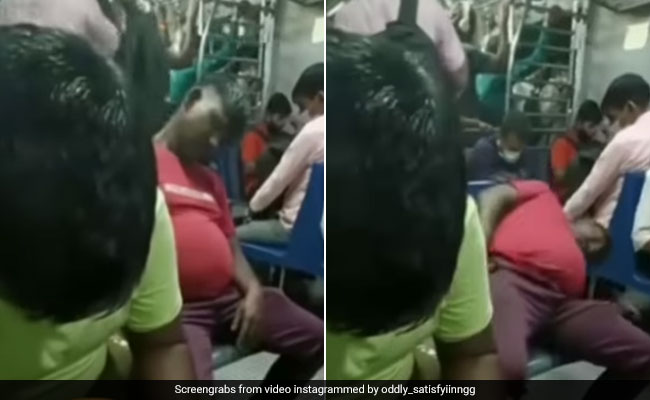 ट्रेन में बैठे-बैठे गहरी नींद में सो गया शख्स, लगा झटका धड़ाम से गिरा नीचे, Video देख हंसते-हंसते पेट में हो जाएगा दर्द