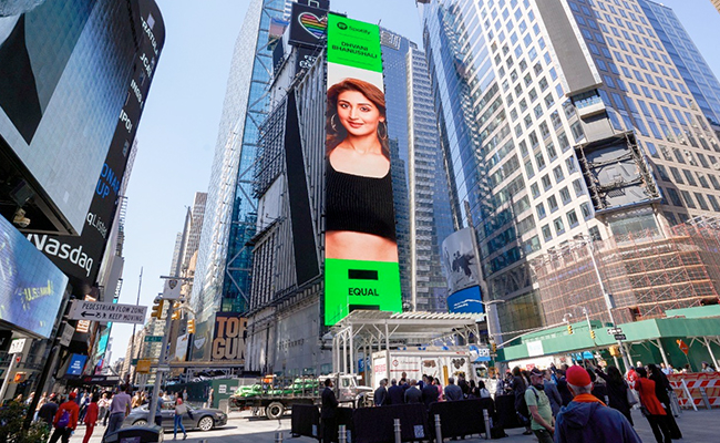 Dhvani Bhanushali Features On The Times Square Billboard