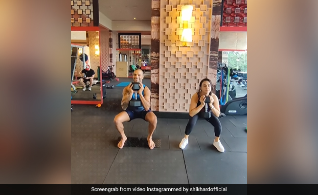A Scene From Preity Zinta And Shikhar Dhawan's Gym Diaries