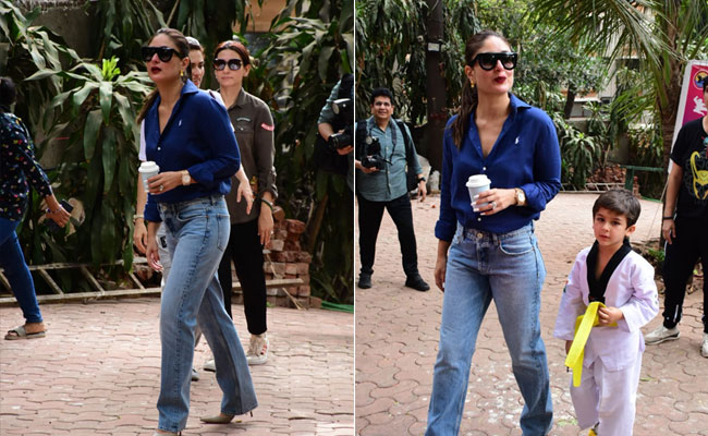 Kareena Kapoor Takes Mommy Duties Seriously In A Casual Shirt And Jeans