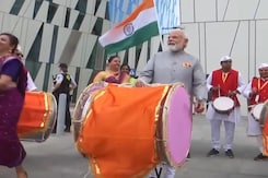 PM Modi Plays Drum, Meets Indian Expatriates In Denmark PM Modi Plays Drum, Meets Indian Expatriates In Denmark
