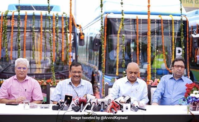 Arvind Kejriwal Flags-Off 150 Electric Buses In Delhi, Offers Free Rides