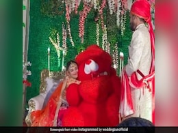 स्टेज पर दूल्हे को धक्का देकर दुल्हन टेडी बियर को बैठा कर करने लगी हग, वीडियो में देखिए दुल्हे का रिएक्शन स्टेज पर दूल्हे को धक्का देकर दुल्हन टेडी बियर को बैठा कर करने लगी हग, वीडियो में देखिए दुल्हे का रिएक्शन