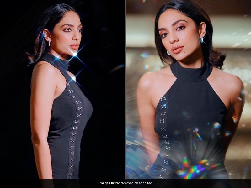 Making A Style Statement In A Monochromatic Bodycon Midi Dress Is Sobhita Dhulipala