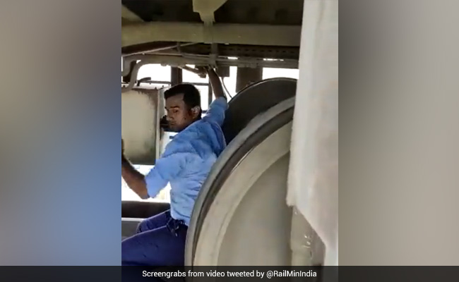 Railway Crew Member Risks Life To Restart Train After Passenger Pulls Emergency Chain