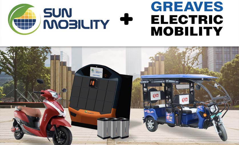 Sun Mobility Signs MoU With Greaves Electric Mobility For Battery Swapping Technology
