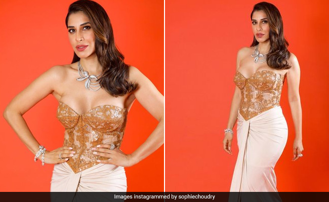 Sophie Choudry In A Corset Top And Skirt Kickstarts The Weekend On A Stylish Note