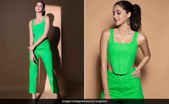 Ananya Panday's Fresh Take For The Week Is Chic In A Green Co-Ord Set