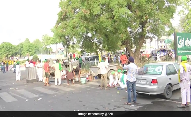 Stopped From Entering Chandigarh, Punjab Farmers Sit On Overnight Protest