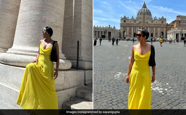 When In Rome, Sayani Gupta Brings The Sunshine In Wearing A Yellow Maxi Dress