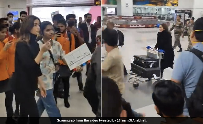 Viral Video: Alia Bhatt Runs With Luggage Trolley At Airport, Travellers Surprised