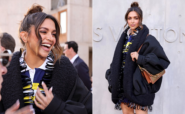 Deepika Padukone Is All Smiles 'Cruising' In An Oversized Black Coat And Her Rs 3 Lakh Louis Vuitton Handbag