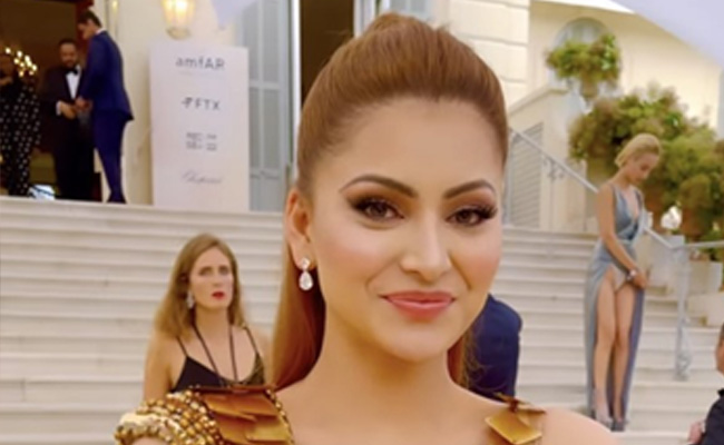 Urvashi Rautela Is Dripping In Gold In A Beautiful Golden Gown At Cannes 2022
