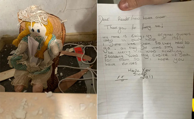 इस शख्स को घर की दीवार में मिली खौफनाक गुड़िया! साथ में चिट्ठी, जिसे पढ़कर डर जाएंगे आप