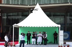 Watch: PM Modi Flies Surveillance Drone In Delhi During Drone Mahotsav Watch: PM Modi Flies Surveillance Drone In Delhi During Drone Mahotsav