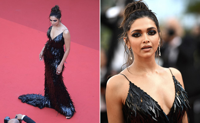 Deepika Padukone Casts A Spell On Us In Her Black Fringe Strap Gown With A Punk Edge At Cannes 2022