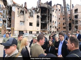 Canada PM Justin Trudeau Visits War-Scarred Suburb In Ukraine's Kyiv Canada PM Justin Trudeau Visits War-Scarred Suburb In Ukraine's Kyiv