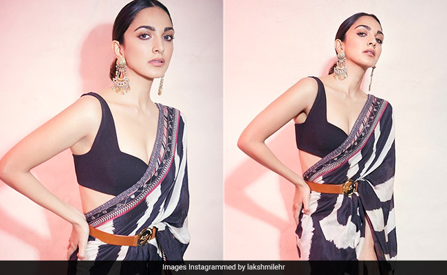 Kiara Advani Is An Absolute Desi Girl In A Beautiful Black And White Saree