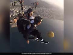 Viral Video: Freestyler Juggles Football While Paragliding