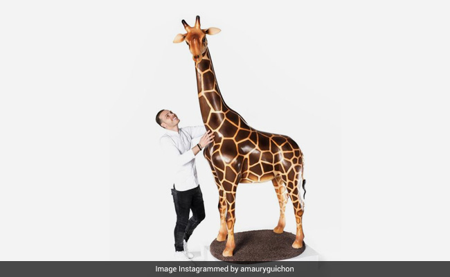 "Incredible": Chef's 8-Feet-Tall Chocolate Giraffe Wins Internet