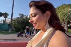 Tamannaah Bhatia Walks The Cannes 2022 Red Carpet In A Black And White Gown Tamannaah Bhatia Walks The Cannes 2022 Red Carpet In A Black And White Gown