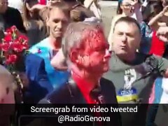 Watch: Russian Ambassador Attacked With Red Paint By Polish Protesters
