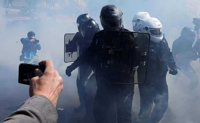 May Day Marchers In France Put Pressure On Re-elected Macron