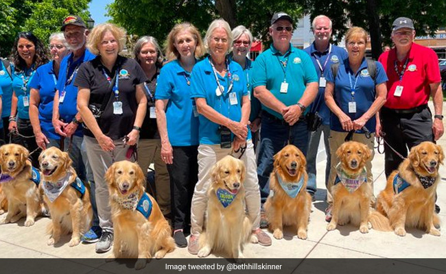 Therapy Dogs Come To Aid Victims' Families After Texas School Shooting