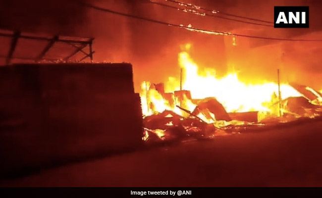 Fire Breaks Out At Furniture Godown In Delhi's Bhalswa