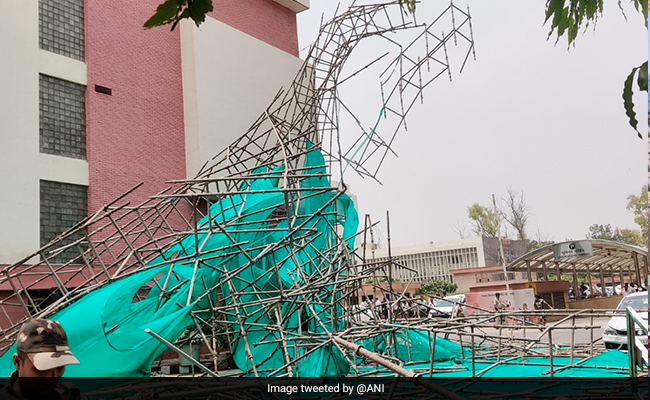 2 Workers Injured In Scaffolding Collapse At Nirman Bhavan In Delhi